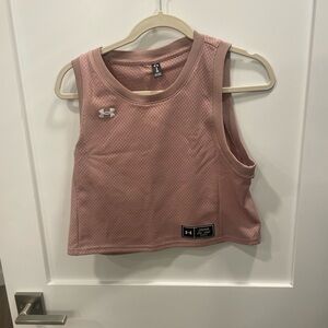 Under Armour Dusty Pink Mesh Top